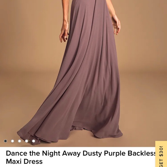 Dance the Night Away Dusty Purple Backless Maxi Dress - Picture 5 of 5